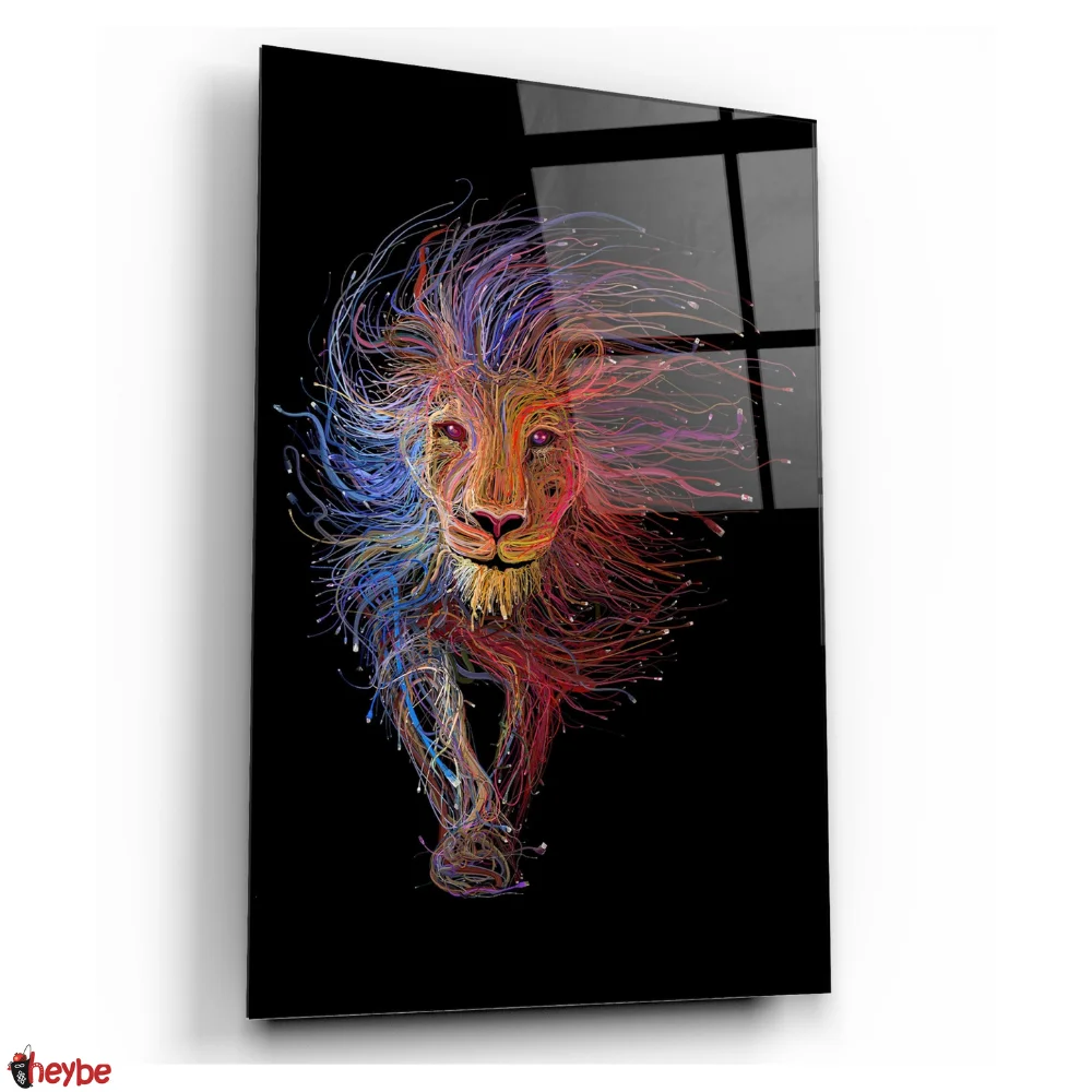 

Glass Wall Vertical Colored Table Lion King Painting Decoration Healthy Reliable Quality Tempered Glass Living Room Bedroom Home Office Gift Ideas Souvenirs New Fashion Trend Art Design Luxury Modern