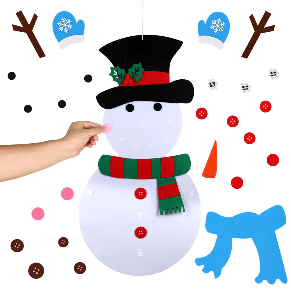 OurWarm DIY Войлок ремесло Снеговик малыш Рождественская елка игрушки Рождественское украшение для дома дети ребенок подарок Счастливого Рождества год