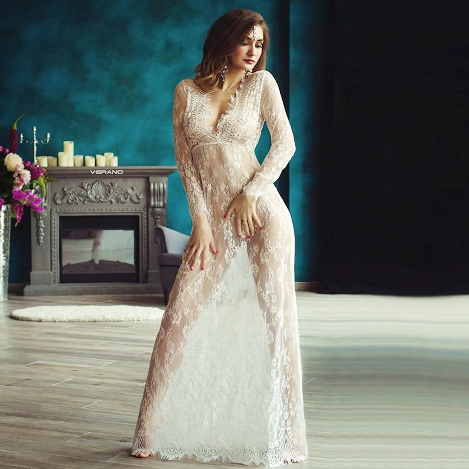 Женское летнее сексуальное прозрачное бикини с цветочным кружевом накидка