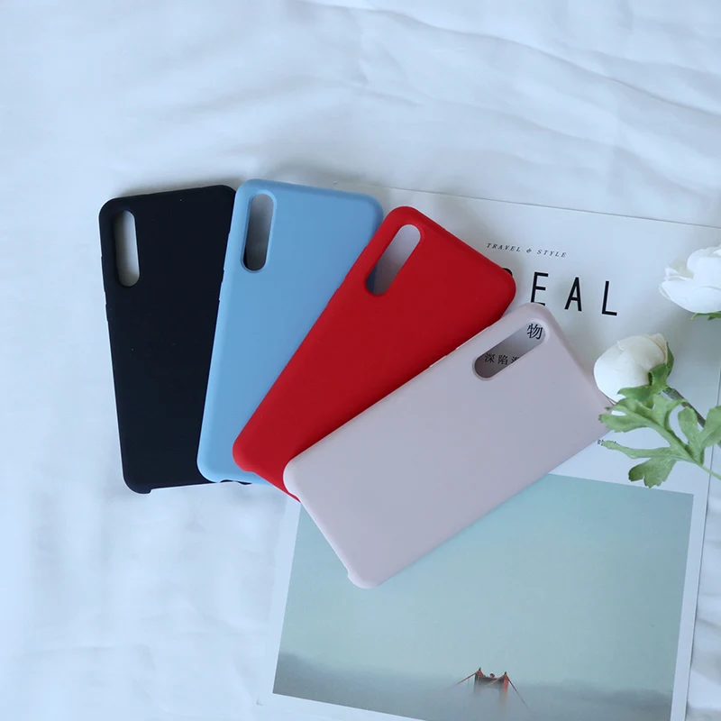 Жидкий силиконовый чехол для мобильного телефона Huawei P20 Pro мягкая задняя защитная