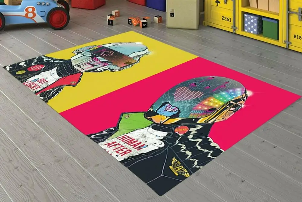 

Daft Punk Patterned Carpet ,Non Slip Floor Carpet,Teen's Carpet,Turkish Rug