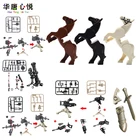 Серия военного оружия, оружие войны II, части, лошадь войны, игрушки нож для детей, сделай сам, строительные блоки, Собранные военные, совместимые