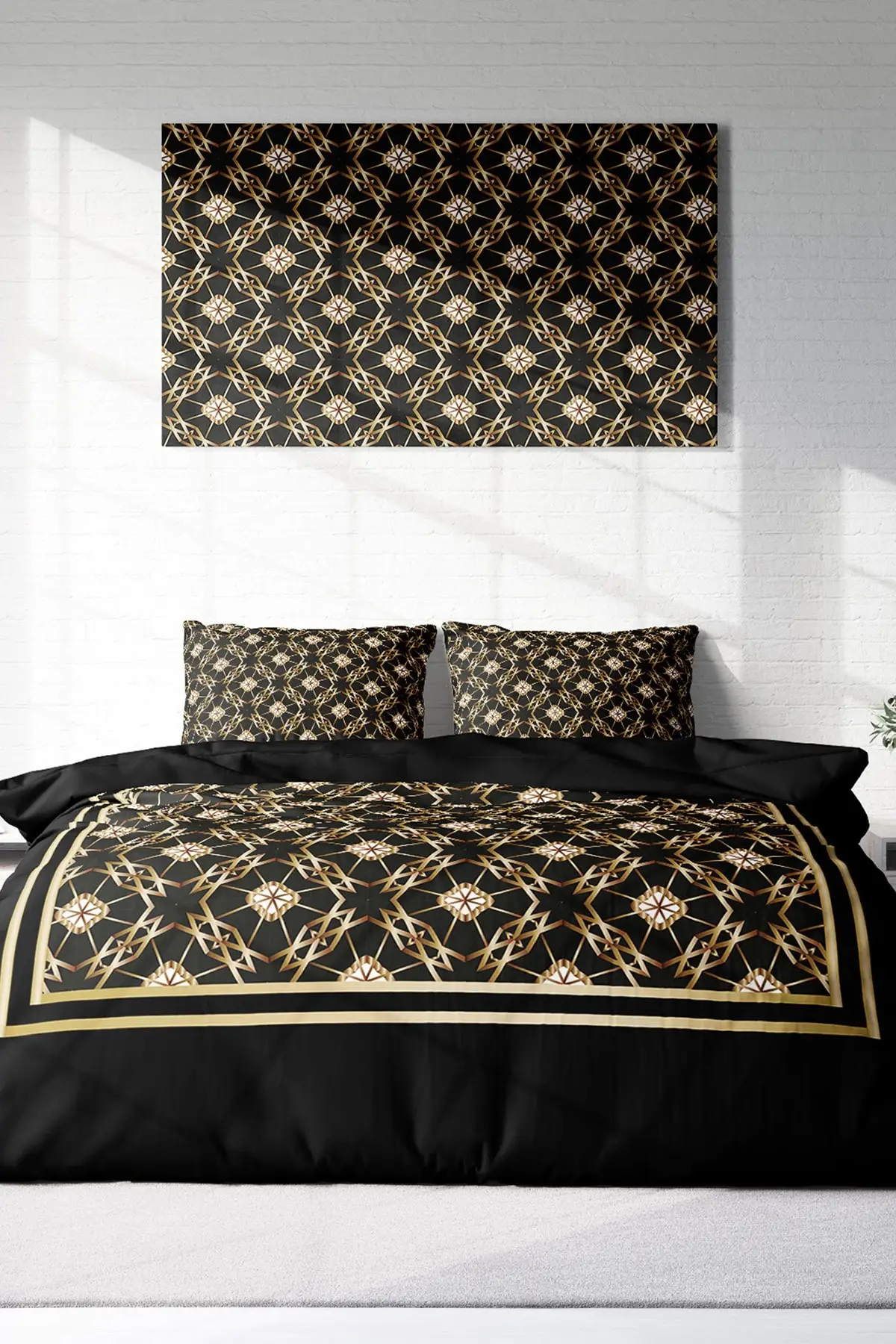 

Gold Deco 3d Design Bedding Set Adult Duvet Cover Sets Bedclothes Bed Queen Size City Twin Comforter Bedding Set