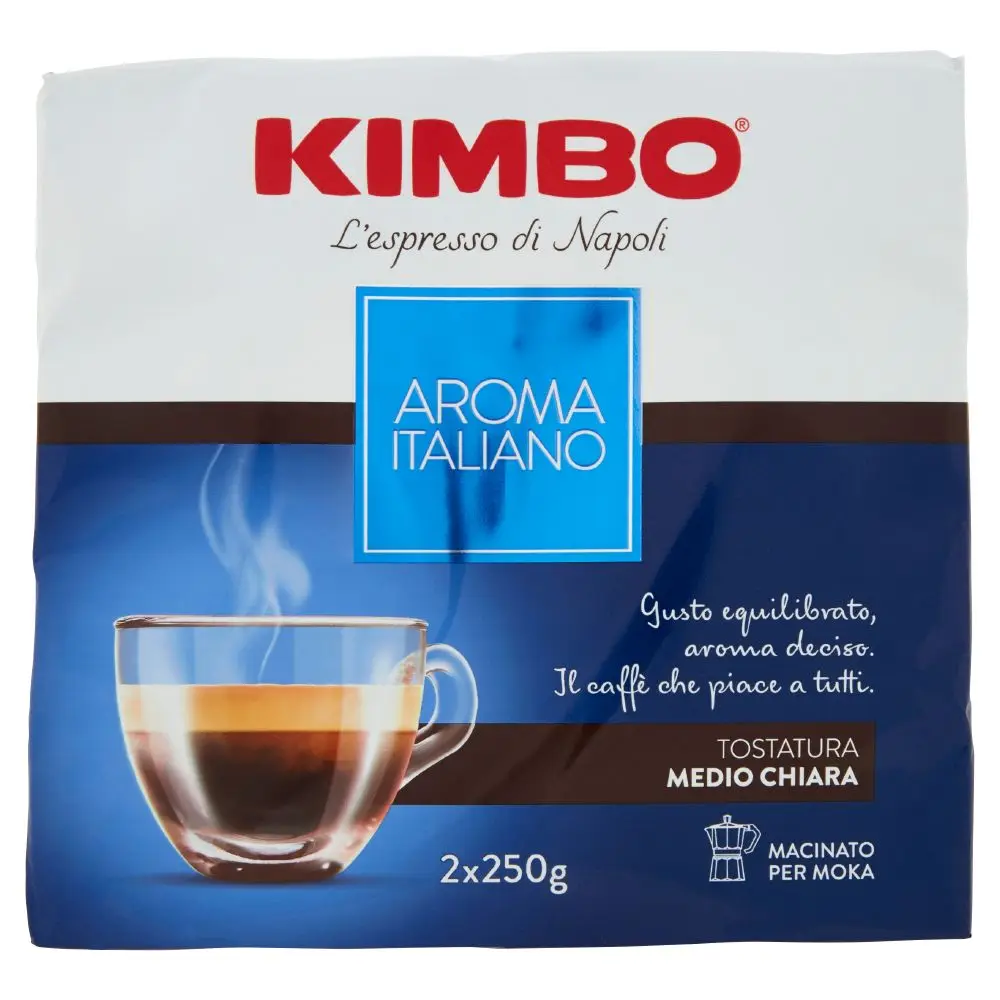 Caffe' Kimbo Aroma Italiano Macinato Per Moka Confezione Da 2x250 Grammi | Продукты