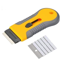 glass ceramic hob scraper knife cleaner 5 blade replacement cleaning tool for scraping labels decals stickers caulk blade