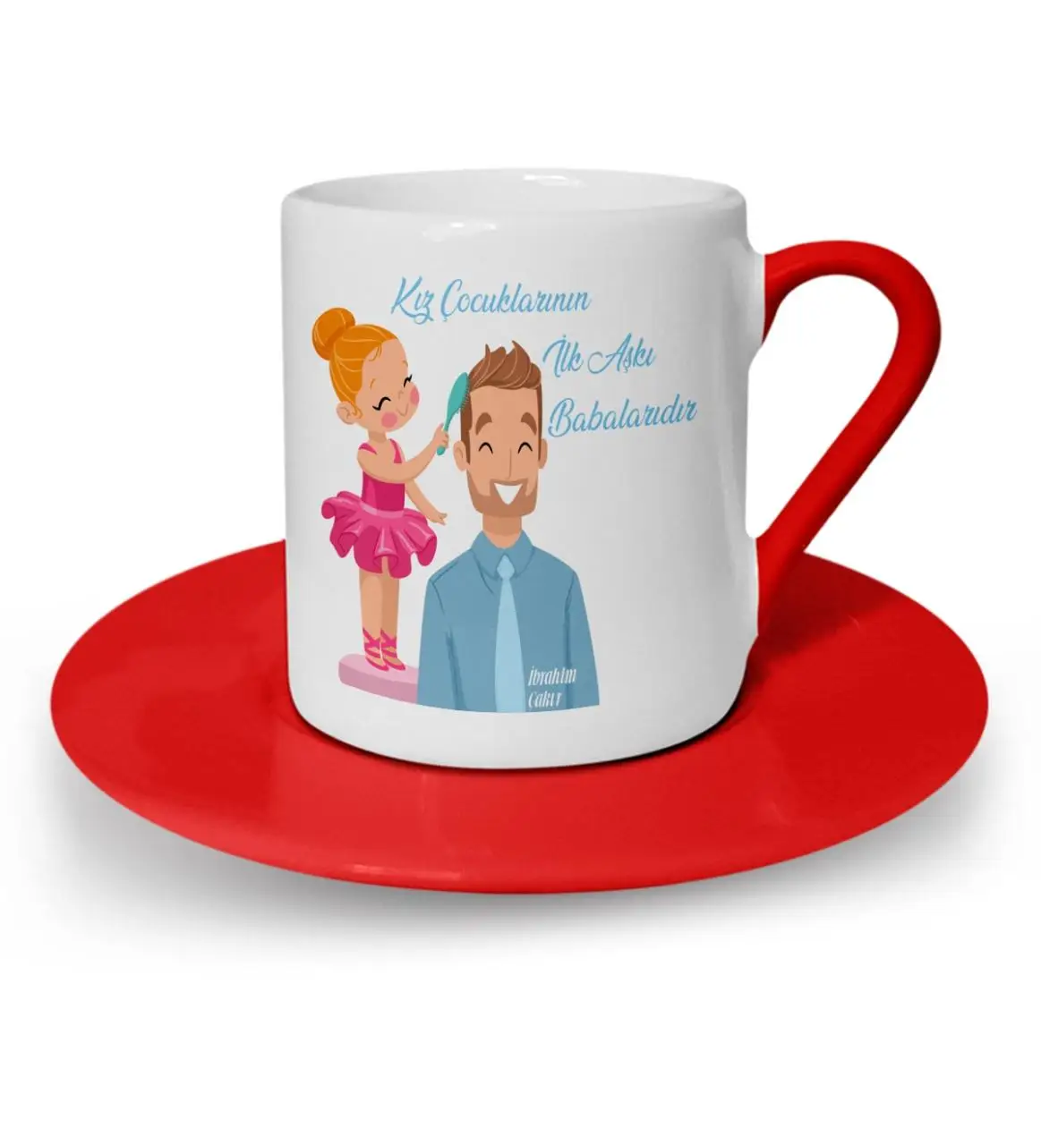 

Персонализированные день отцов тематические красная чашка для кофе по-турецки 16-546