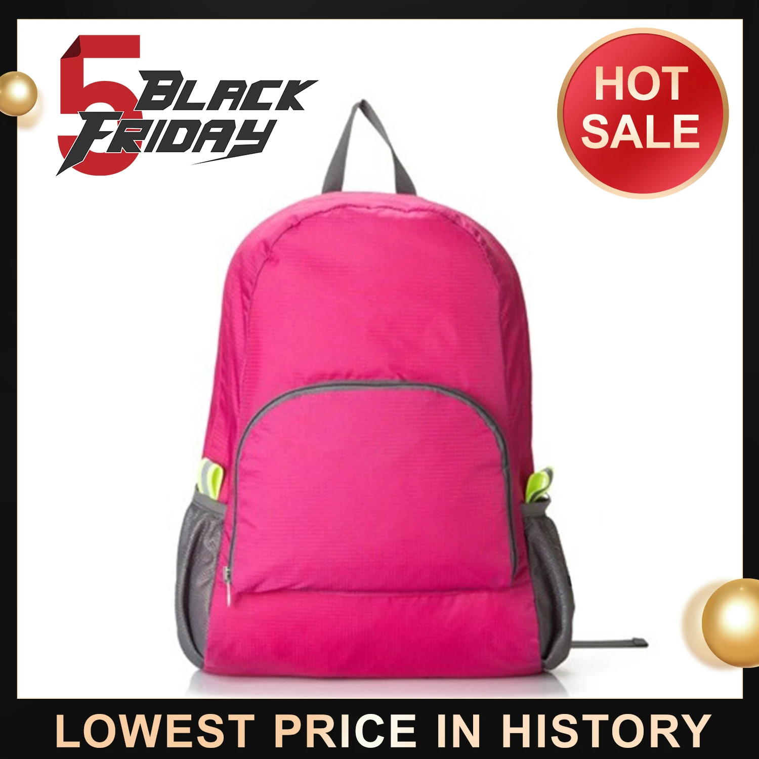 

Hiking Bag Rucksack Lightweight Foldable Waterproof Nylon Women Men Skin Pack Backpack Travel Outdoor Sports Camping