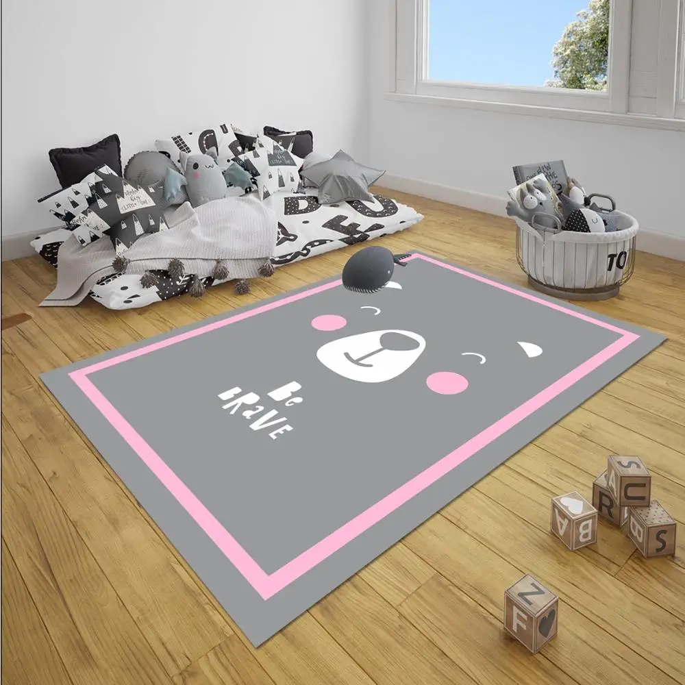 Еще серый розовый милый Мишка медведь Junle животных 3d печати Нескользящие из