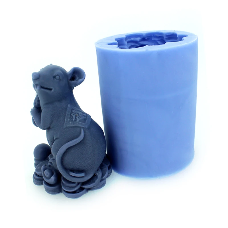 Silicone Soap Mold 3D Lucky Mouse Mould Craft DIY Candle Molds | Дом и сад