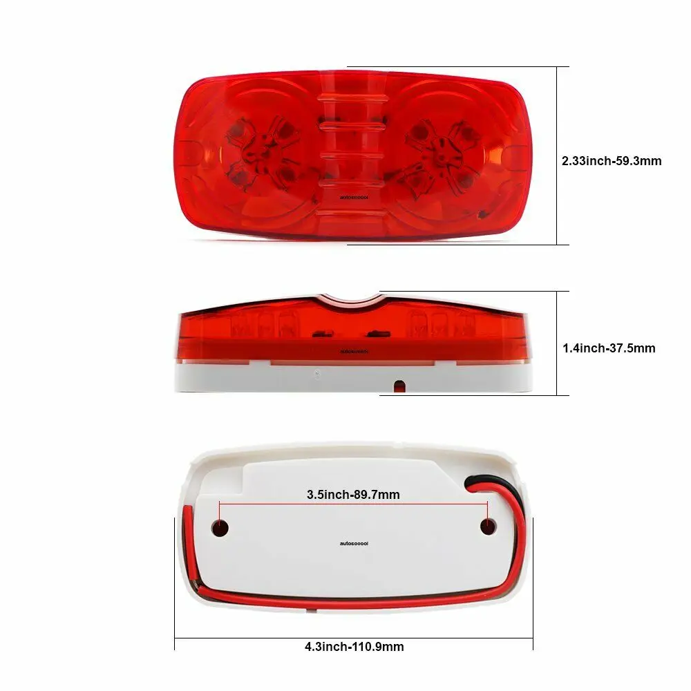 10 шт. DC12V Боковой габаритный фонарь автомобильный прицеп светодиодный F5 диоды