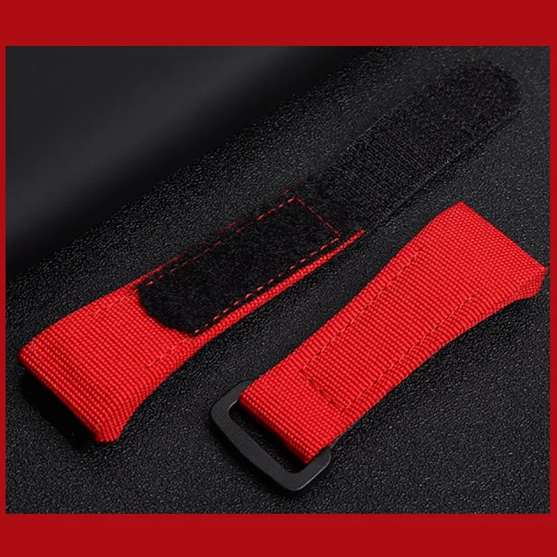 

25mm Rubber Silicone and Nylon Watch Band for Richard Black White Yellow Mille Strap Stainless Steel Buckle Watch Accessories