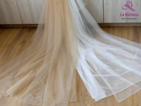 la belleza 300cm width tullemesh liningpure whitebeige off white bridal veilefabric2 ways stretch tulle 3 yards lote