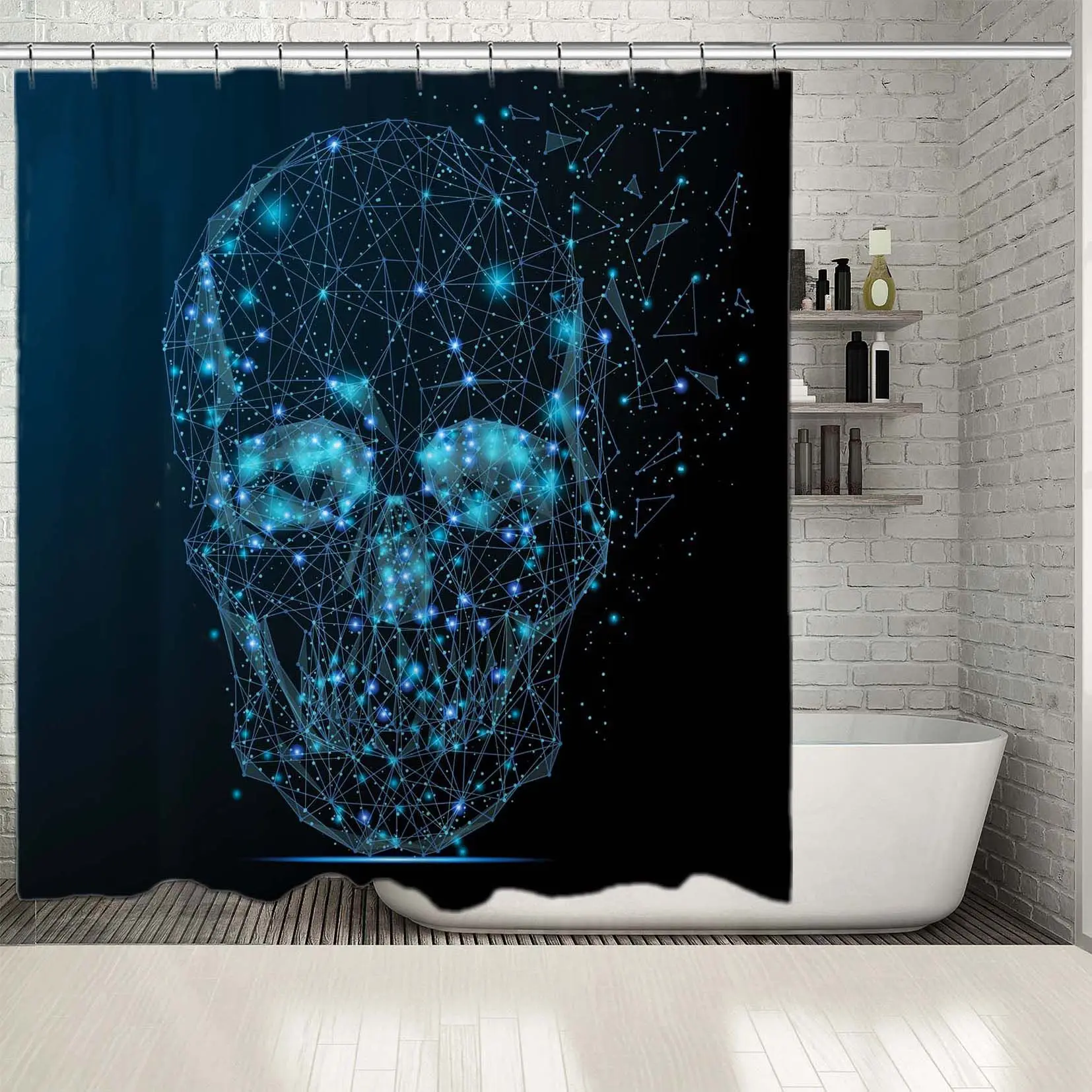 Занавеска для душа звездное небо пространство в форме черепа звезды и Вселенная