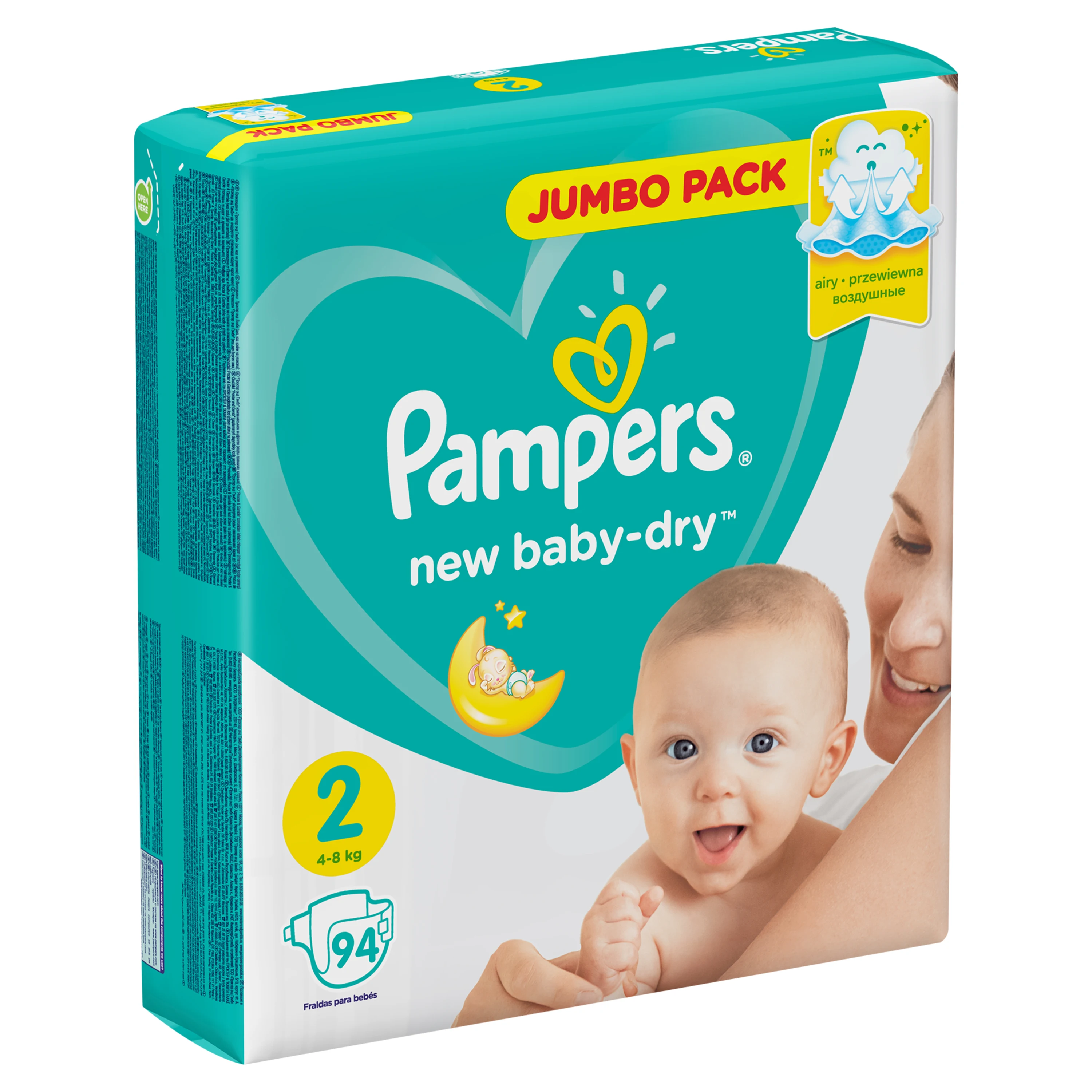 Подгузники Pampers New Baby Dry 4–8 кг размер 2 94шт.|Одноразовые подгузники| |