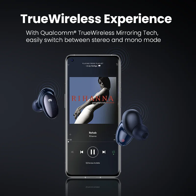 Беспроводные наушники UGREEN HiTune X5 TWS Bluetooth 5 2 aptX чип Qualcomm 70ms с низкой задержкой
