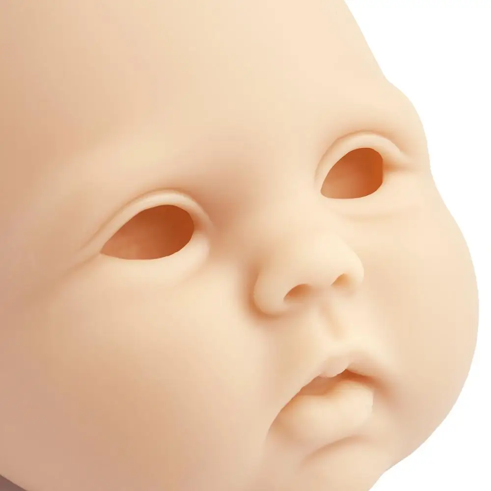 

RSG Reborn Baby Doll 17 Inches Lifelike Newborn Cute Baby Full Soft Vinyl Body Unpainted Unfinished Parts DIY Blank Doll Kit