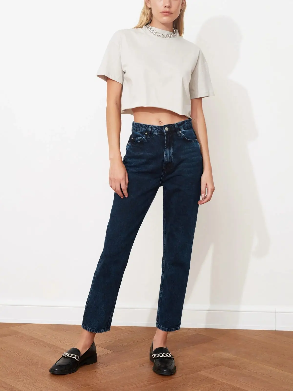 

Trendyol Jeans Pants-Flushing High Bel Mom Jeans 2022 Trend Korean Fashion Y2k Streetwear Pants TWOSS20JE0099