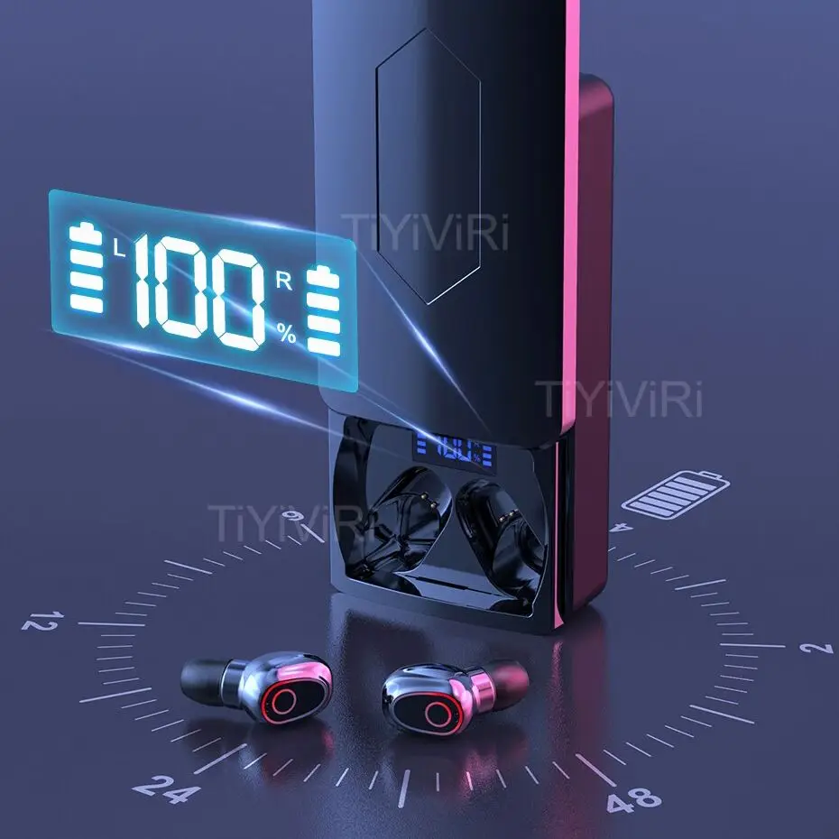 TWS Bluetooth 5 1 наушники беспроводные 9D стерео спортивные водонепроницаемые