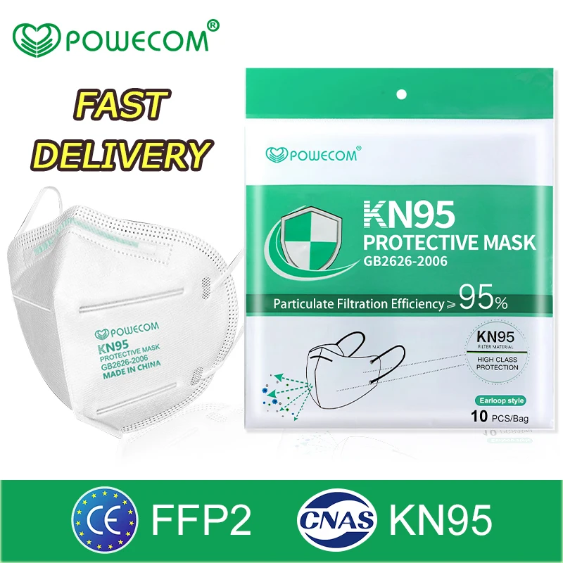 Poweocm ffp2mask CE Fpp2 многоразовая маска для лица PM2.5 фильтр многоразовые одобренные