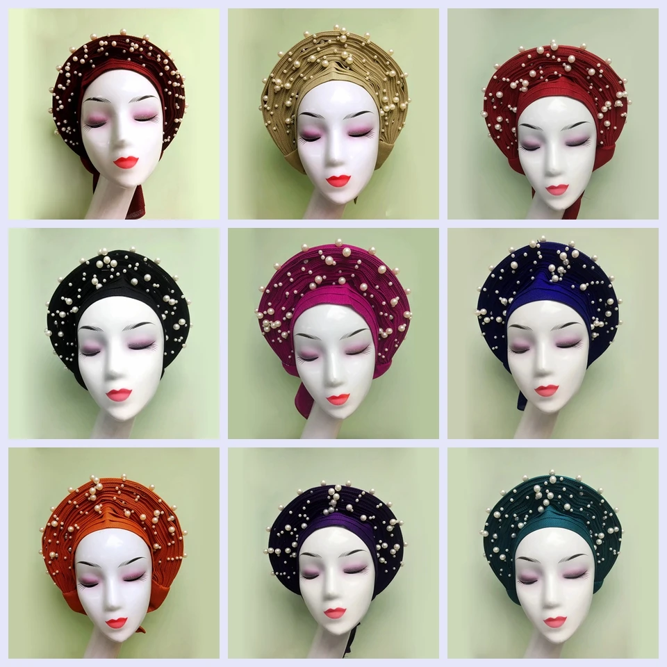 Новейшая модель Авто gele ready made nigeria aso oke autogele Asoke головной убор африканские женские