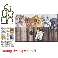 pet dogs clear stamps coordinating metal cutting dies for diy scrapbooking craft card stempels new silicone seal