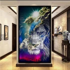 Алмазная живопись 5D сделай сам, большая полноразмерная картина с рисунком льва, облаков, вышивка, наборы для вышивки крестиком, мозаика, домашний декор