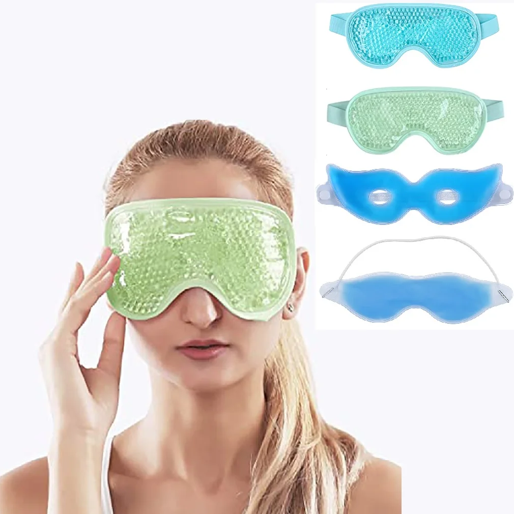 Spot Pvc Gel Ice Mask Summer Lunch Break Sleep Goggles Cold And Hot Compress Eye Pack Light Green | Красота и здоровье