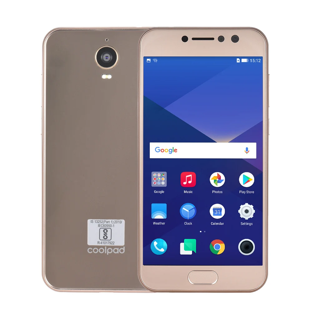 Gold Coolpad примечание 6 Lite 4G, мобильный телефон с функцией 5-дюймовый HD Дисплей Android 7,1 3 Гб оперативной памяти, Оперативная память+ 32 ГБ Встроенная память 13MP 8MP 2500mAh смартфон с отпечатками пальцев - Цвет: Gold