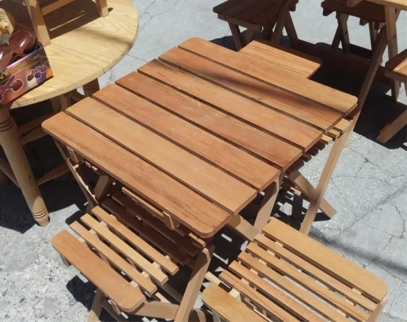 Складной деревянный стул и столик для пикника в комплекте складной стол|Ковер| |