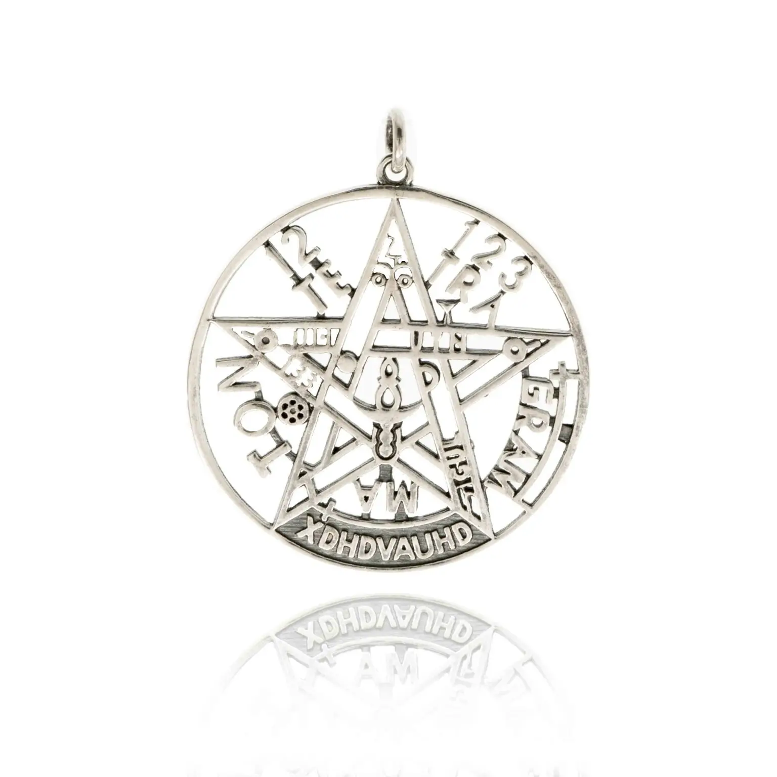 Подвеска тетраграматон 1 * Ley 925 серебро. Размер 2 см в диаметре. Вес: 8 гр. Амулет