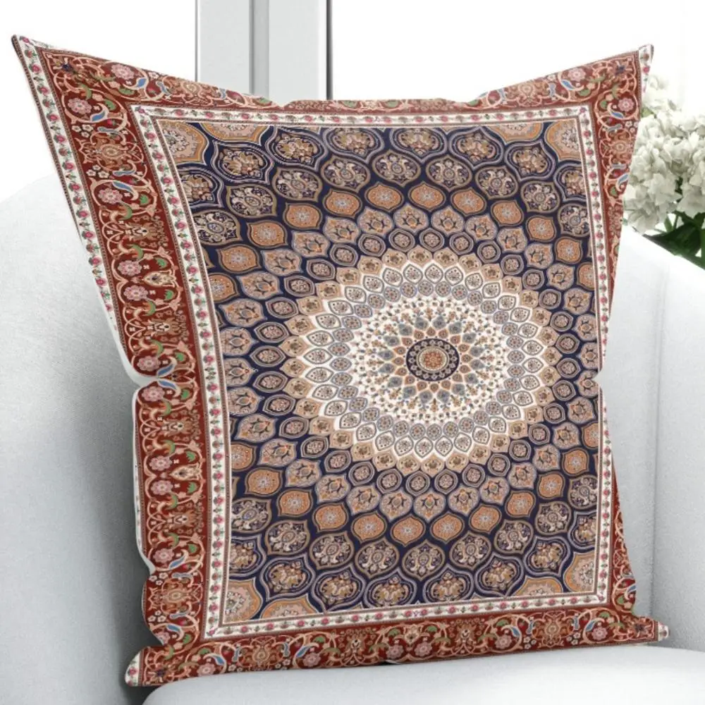 Еще Коричневый и Серый Цвет Аутентичные геометрический Винтаж турецкий 3D принт