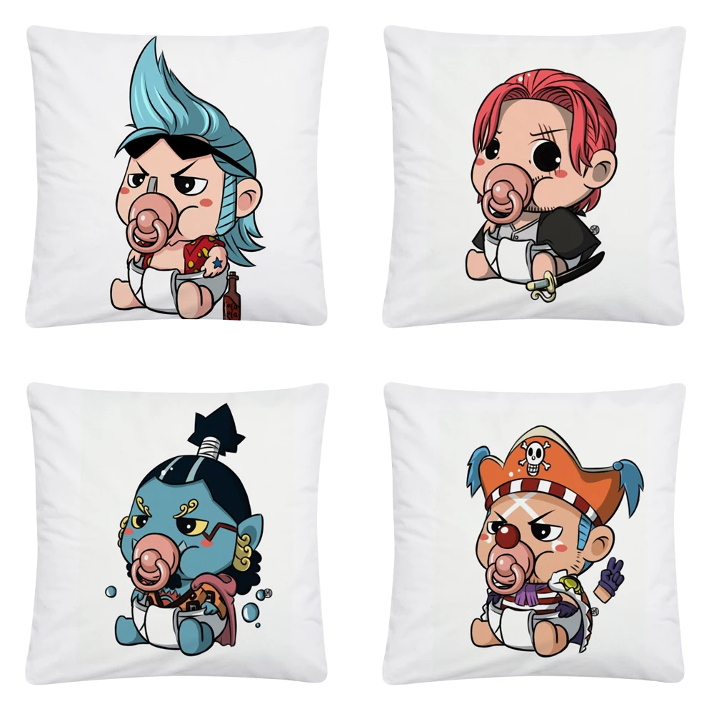 

Pacifier Baby One Piece/Naruto/Pattern Soft Short Plush Cushion Cover Pillow Case for Home Sofa Car Decor Pillowcase45X45cm
