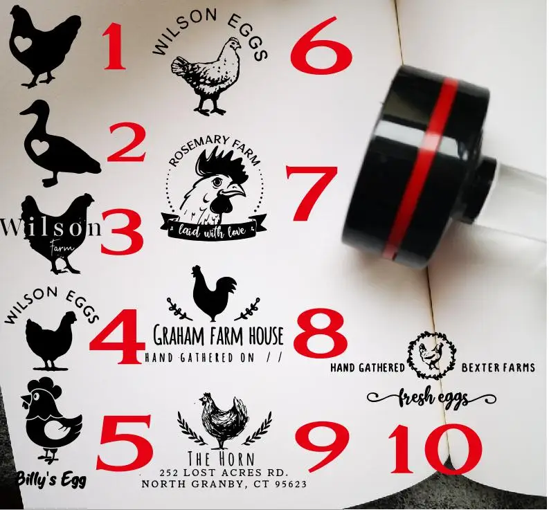 Индивидуальный для курицы яичные этикетки штамп яйцо картонная коробка курятник