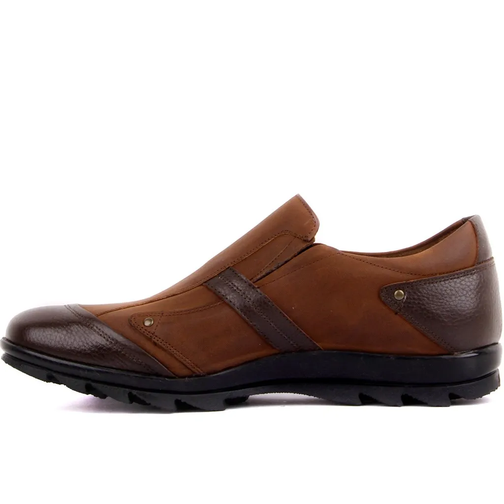 Fosco-коричневая кожаная мужская повседневная обувь | Обувь