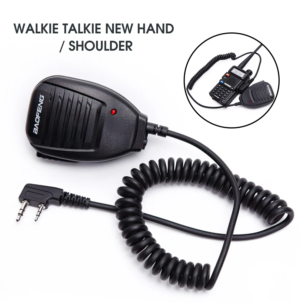 walkie talkie hand microphone handheld radio speaker mic ptt for walkie talkie bf 888s uv 82 uv 5r uv 5rpro h9 h7 100 baofeng free global shipping
