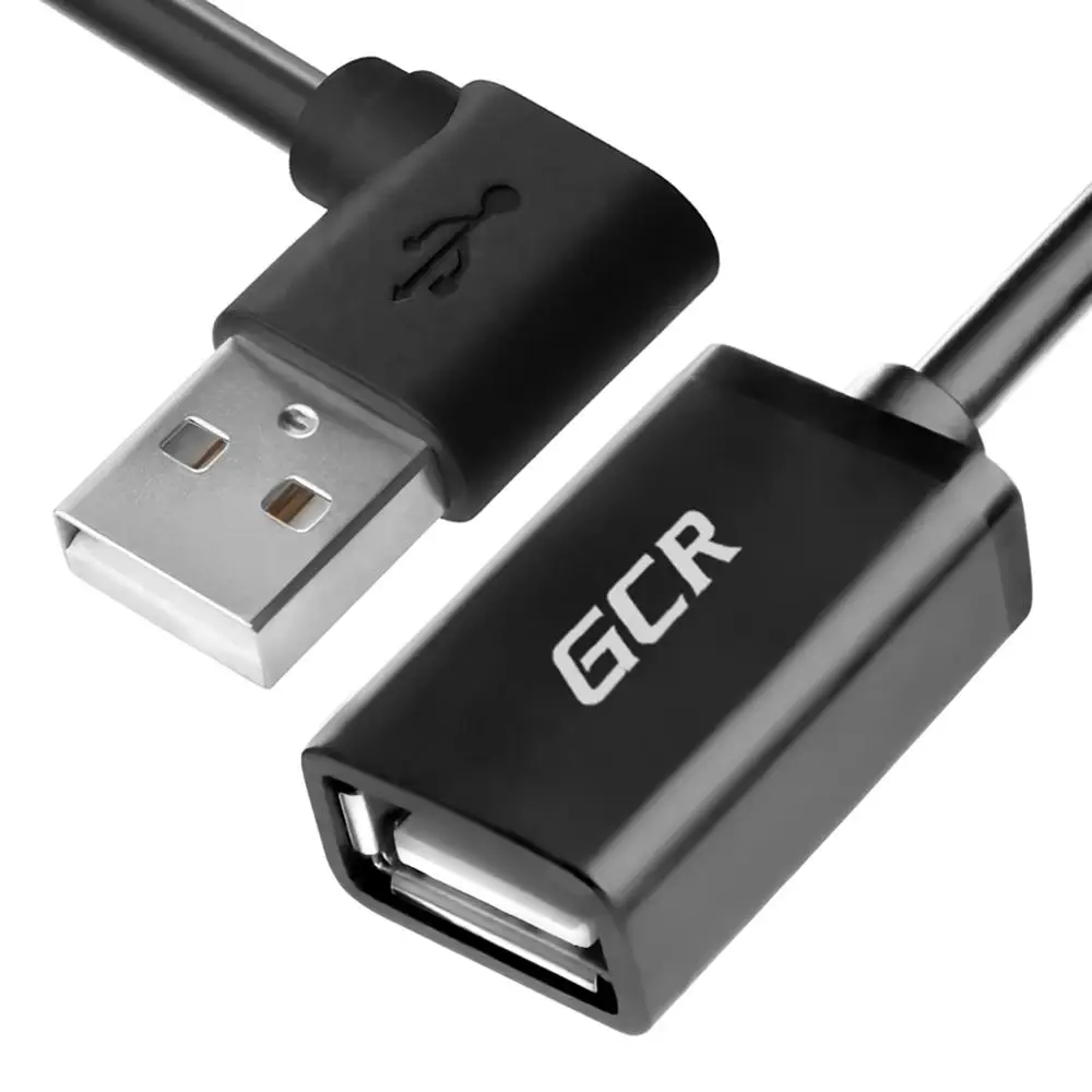 GCR Угловой кабель удлинитель USB папа мама для ноутбука компьютера ПК флешка