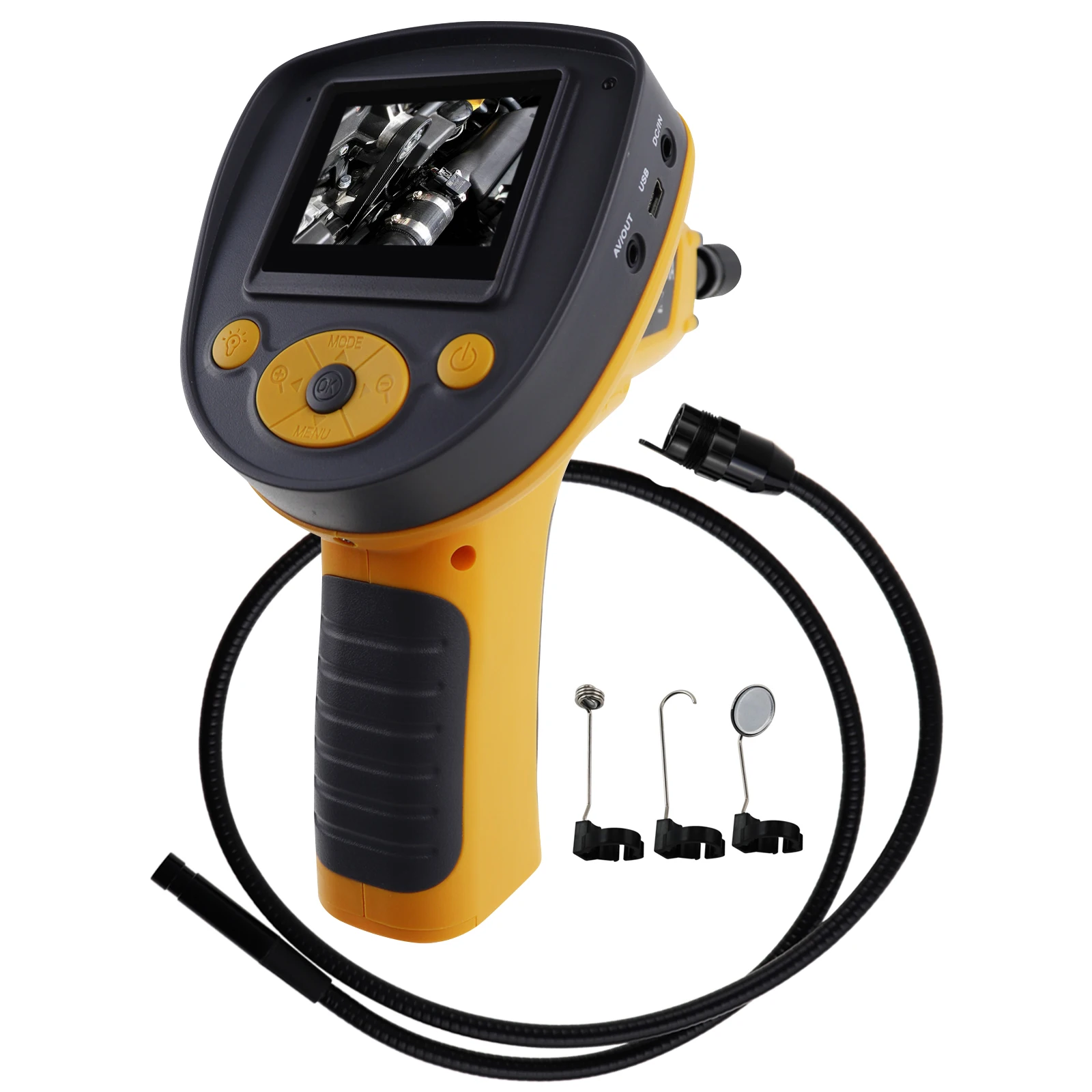 

Recordable Video/Photo Inspection Camera 2.4" Colored LCD w/ 1M Flexible tube 8.5mm Diameter in LED Light
