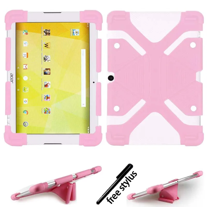 KK& LL для acer Iconia One 10 B3-A20 10,1 дюймов- мягкий резиновый противоударный силиконовый чехол-подставка для планшета+ стилус