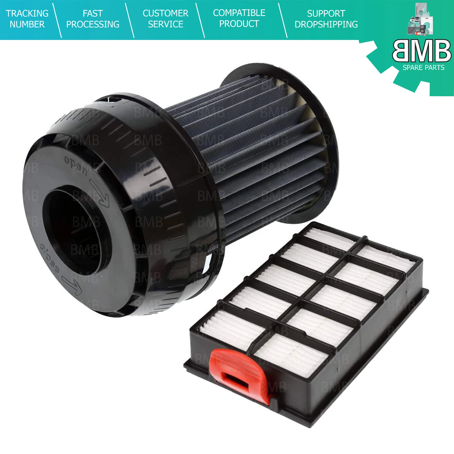 

Vacuum Cleaner Cylinder Hepa Filter Set Compatible with Vsx6xtrm2 BGS6pro2 BGS62232, VSX6XTRM2 Roxx'x Models for Bosch Siemens