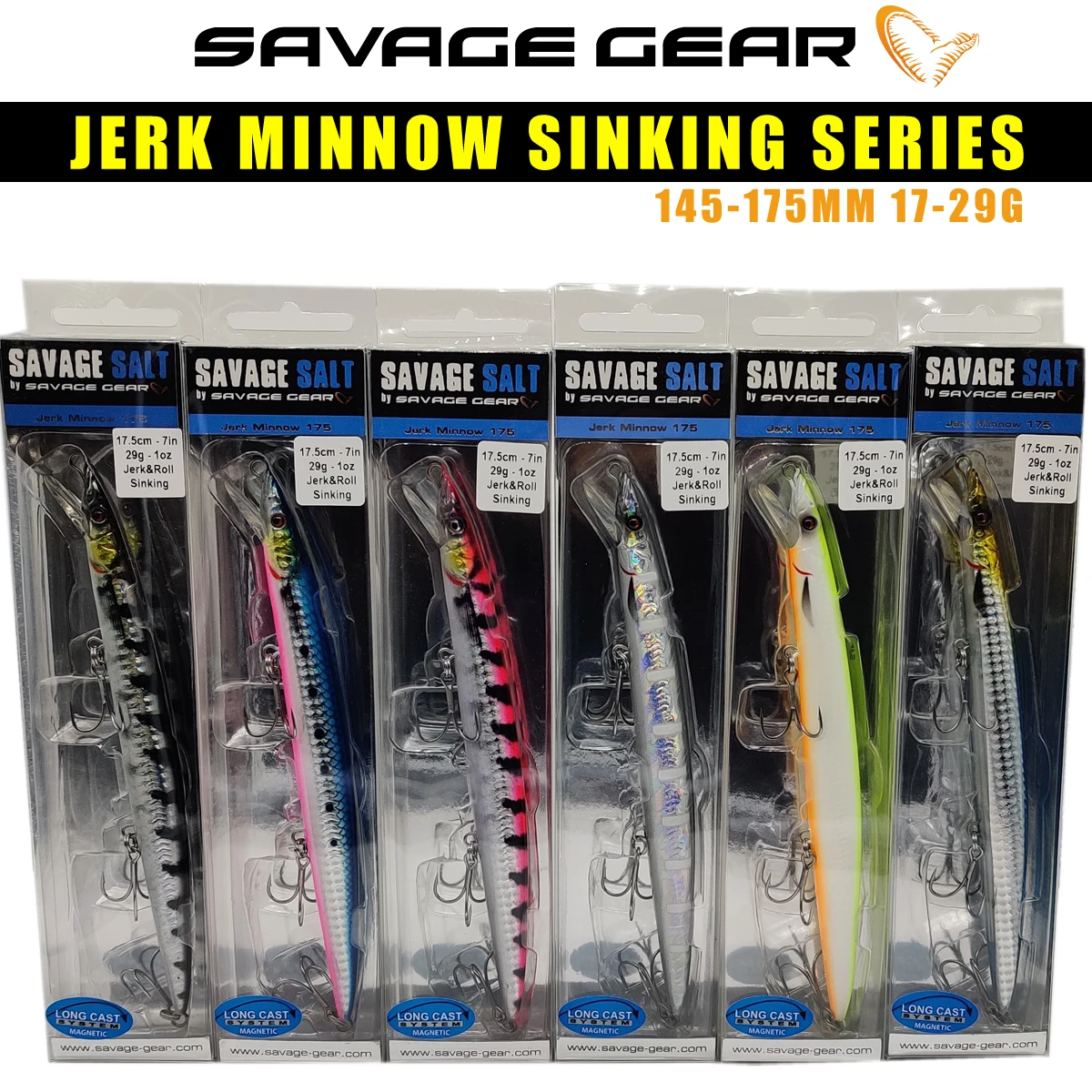 

Savage Gear Jerk Minnow Sinking 145-175mm 17-29g High Quality Fishing Lure