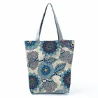 Новинка 2021, модная женская сумка-тоут с геометрическим цветочным принтом, Высококачественная универсальная пляжная сумка, экологичные портативные женские сумки