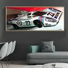Винтажный постер с изображением гоночного автомобиля мартини и залива, Картина на холсте, украшение для дома, Настенная картина для гостиной, без рамки
