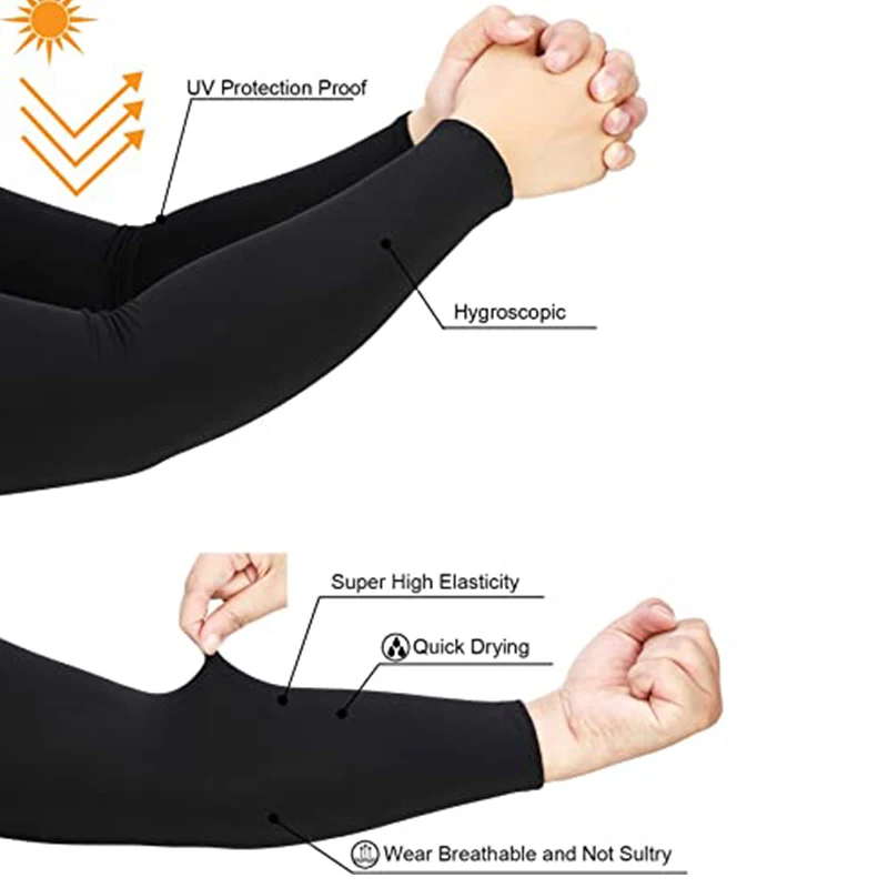 

3Pcs/Set Men Arm Sleeves Cycling Running Sun Protection Cuff Cover Bicycle Sunshade Sleeve with Riding Cap Cycling Face Mask