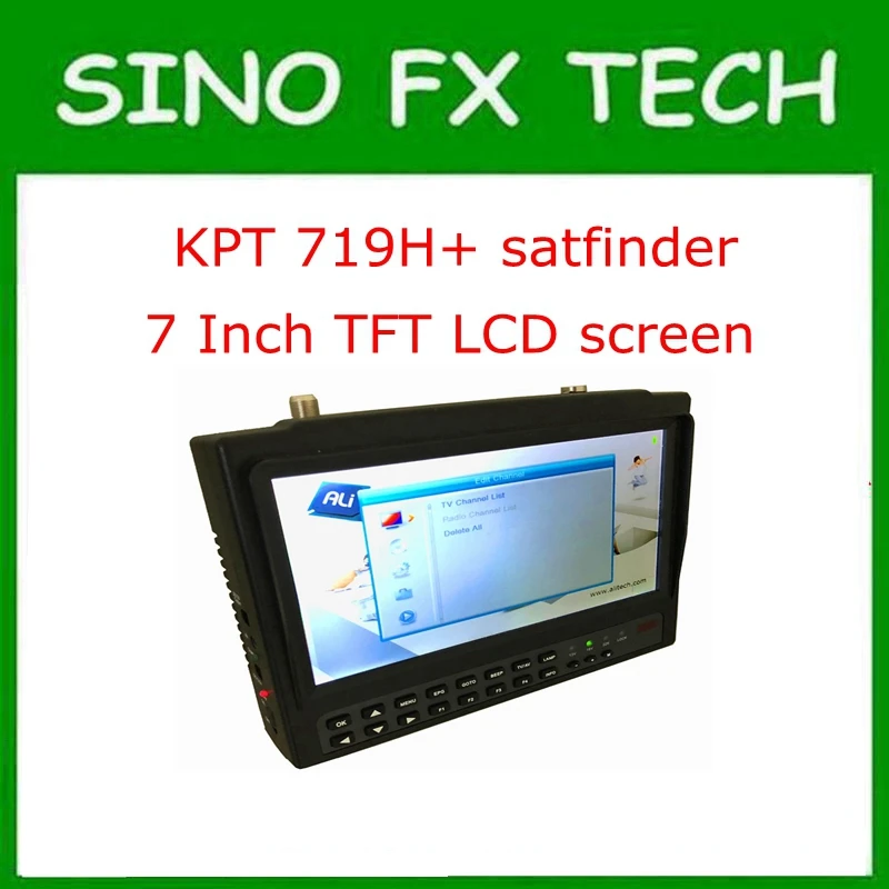 7 дюймов Портативный широкоформатный спутниковый искатель & Монитор kpt 719H +