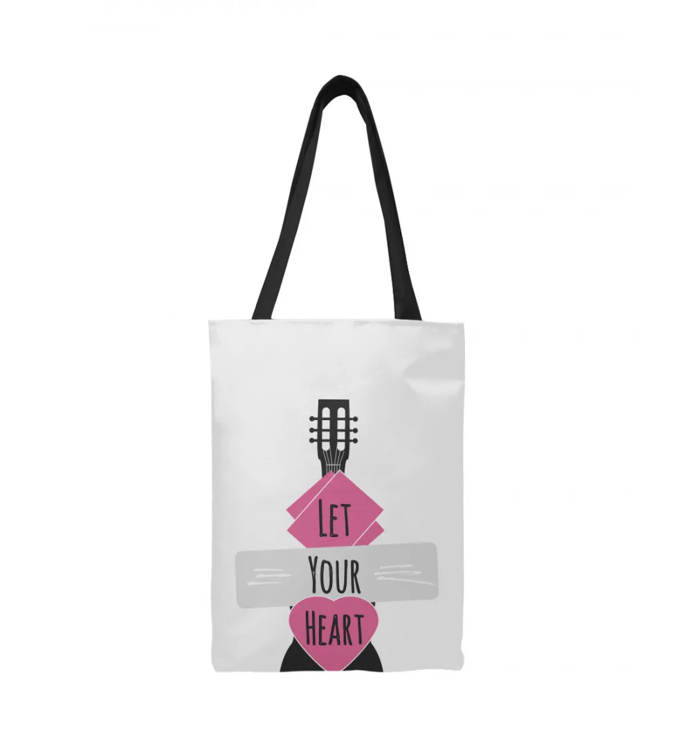 Сумка шоппер Пусть твое сердце поёт|Хозяйственные сумки| |