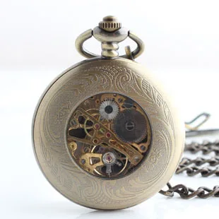 Bronze Vintage Mechanical Automatic Pocket Watches Retro Swiss Red Cross Classic Men's and Women Pocket&Fob Chain Watches