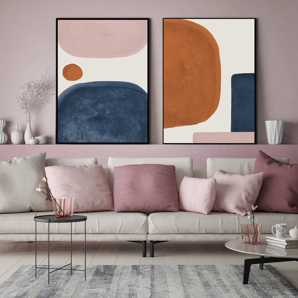 

Abstract Color Block Wall Art Canvas Painting Nordic Posters And Prints Geometric Lines minimalist Wall Pictures For Room Decor