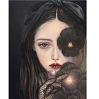 Алмазная 5D картина сделай сам, картина с полными квадратнымикруглыми стразами, с молодыми цветами, для девочек, Набор для вышивки крестиком, мозаика, домашний декор, настенное искусство