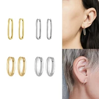 simple geometric hoop earrings 925 sterling silver gold circle huggie earrings for women fashion punk jewelry brincos 2020