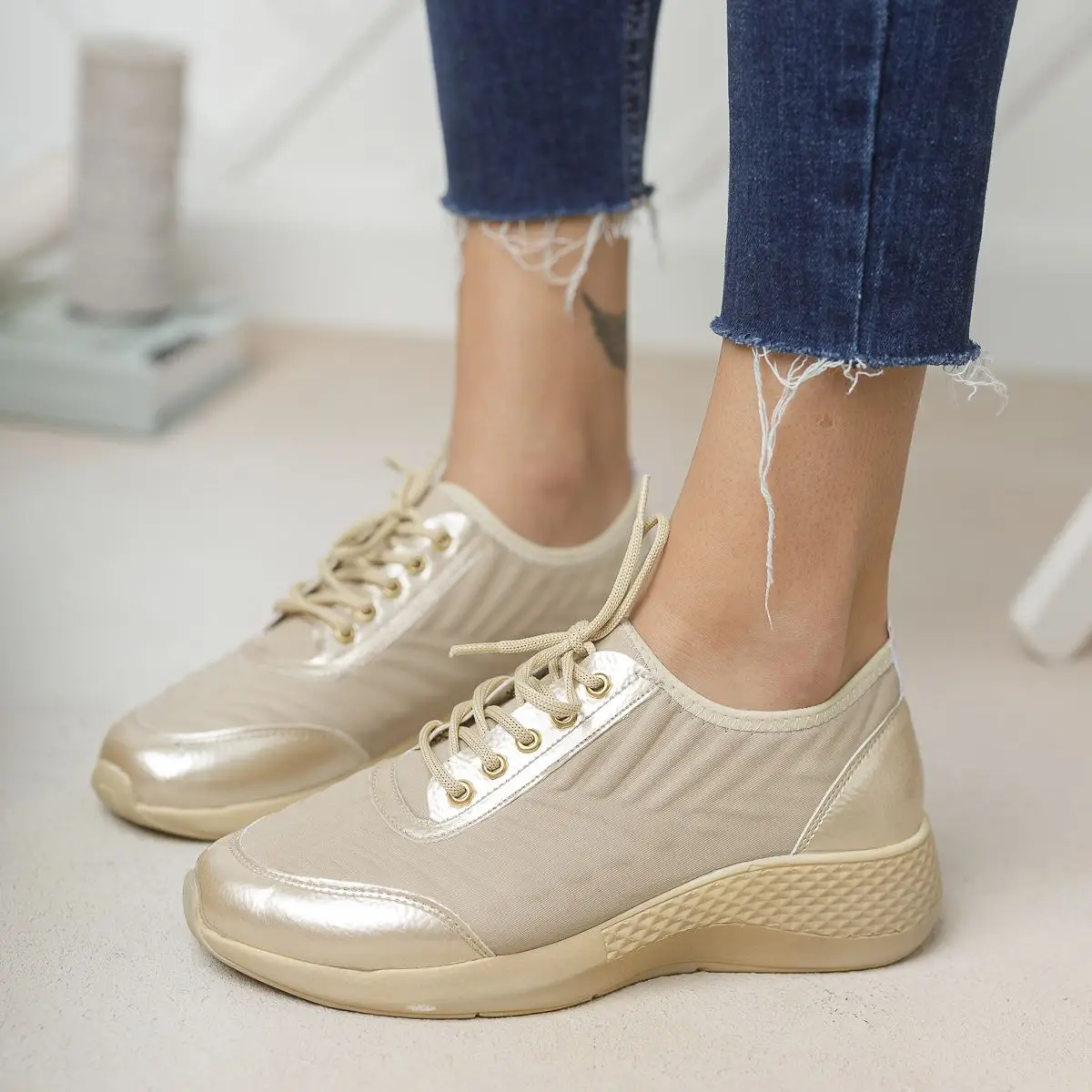 

Verda New Season 2021 Lace-Up Knitwear Women's Sports Shoes Casual Comfortable Spring Summer Shoes
